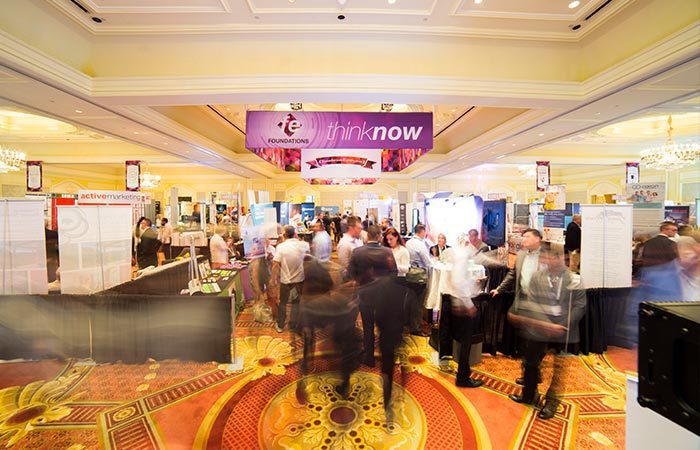 Picture of the exhibit hall from an FRN event.